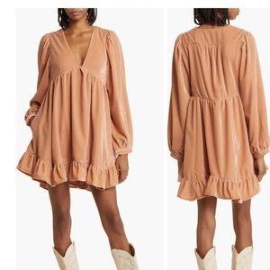 Free people, Estella, long sleeve, velvet mini dress